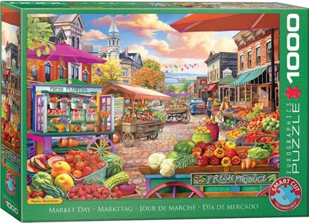 Eurographics Main Street Market Day Puzzel (1000 stukjes)