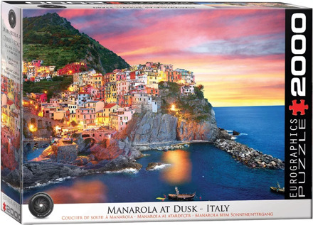 Eurographics Manarola at Dusk - Italy Puzzel (2000 stukjes)