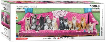 Eurographics Panorama Puzzel Kitty Cat Couch - 1000 stukjes