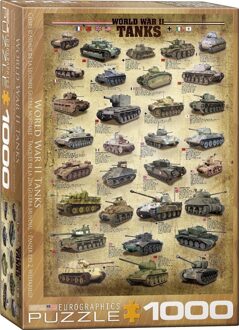 Eurographics puzzel World War II Tanks - 1000 stukjes