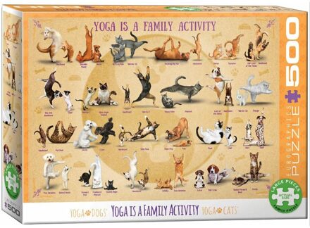 Eurographics puzzel Yoga is a Family Activity - 500 stukjes