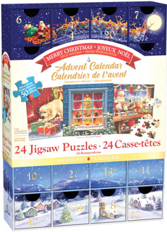 Eurographics Puzzle Adventskalender - Merry Christmas Puzzel (24x50 stukjes)