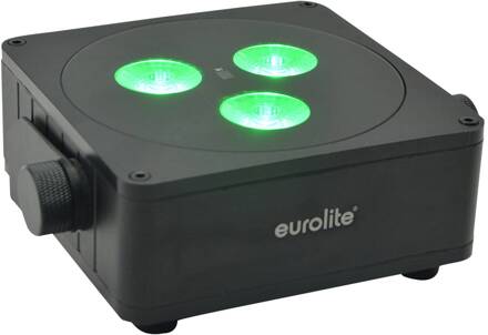 EUROLITE Batterij Flat Light 3 LED Spot 24W IP65 zwart