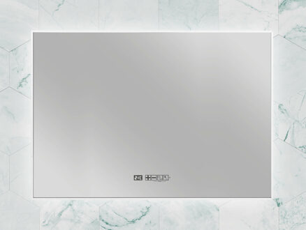 Eurom Sani 600 Mirror Infraroodpaneel met spiegel - 100x70cm - LED verlichting - WiFi - 600 watt - mat wit 350722 Wit mat