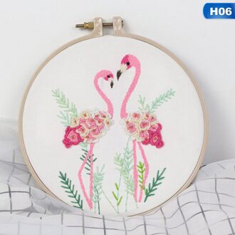 Europa DIY Lint Bloemen Borduren Set met Frame voor Beginner Handwerkpakketten Kruissteek Serie Arts Ambachten Naaien Decor 6