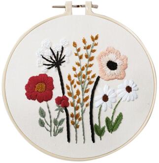 Europa Diy Lint Bloemen Borduren Set Met Frame Voor Beginner Handwerkpakketten Kruissteek Serie Arts Ambachten Naaien Qe 1