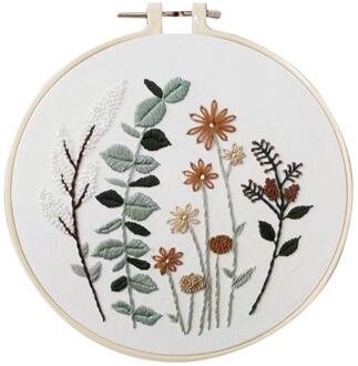 Europa Diy Lint Bloemen Borduren Set Met Frame Voor Beginner Handwerkpakketten Kruissteek Serie Arts Ambachten Naaien Qe 2