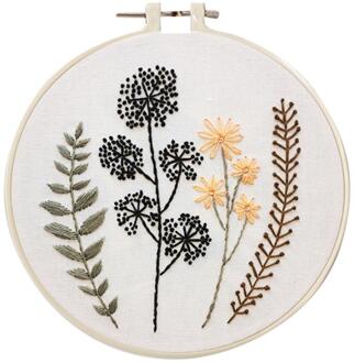 Europa Diy Lint Bloemen Borduren Set Met Frame Voor Beginner Handwerkpakketten Kruissteek Serie Arts Ambachten Naaien Qe 5