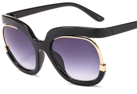 Europa en Amerika trend klassieke zonnebril grote doos ronde retro mannen en vrouwen mode persoonlijkheid zonnebril vrouwen 6