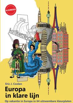 Europa in klare lijn kleurboek - (ISBN:9789083077857)