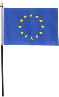 Europa - mini vlaggetje van 10 x 15 cm op stokje - Landen vlag - H27 cm