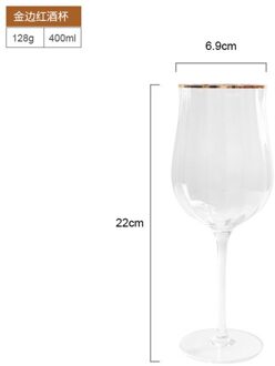 Europa Verticale Streep Kristalglas Cup Kleurrijke Wijn Glazen Goud Draad Bruiloft Beker Champagne Cup Home Decor Accessoires goud draad 400ml