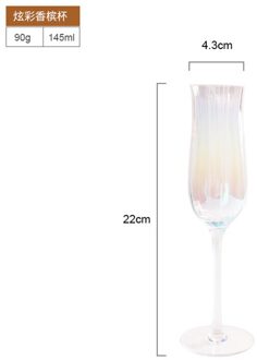Europa Verticale Streep Kristalglas Cup Kleurrijke Wijn Glazen Goud Draad Bruiloft Beker Champagne Cup Home Decor Accessoires kleurrijk 145ml