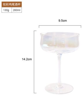 Europa Verticale Streep Kristalglas Cup Kleurrijke Wijn Glazen Goud Draad Bruiloft Beker Champagne Cup Home Decor Accessoires kleurrijk 260ml