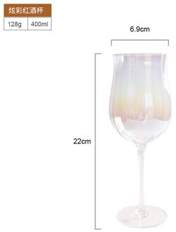 Europa Verticale Streep Kristalglas Cup Kleurrijke Wijn Glazen Goud Draad Bruiloft Beker Champagne Cup Home Decor Accessoires kleurrijk 400ml