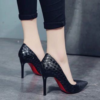 Europe Sexy Women Shoes Red Bottom High Heels Pumps Spring/Autumn 2019 New Pointed Thin Heels Slip-on Shoes Woman Party Shoes