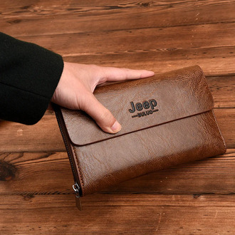 European and American fashion men's hand bag large capacity solid color letter with cover leisure business folder 2020 NEW