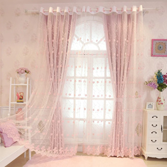 European and American Style Curtains for Living Room High Shading Curtains for Kids Romantic Princess Room for Girls