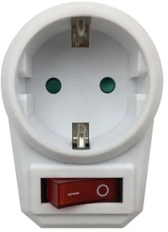 European Conversion Plug 1 to 1 Way Power Adapter Adaptor with Switch 16A AC250V