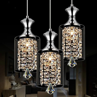 European-style post-modern minimalist LED crystal restaurant bar counter dining room creative personality Pendant LightsLX110710