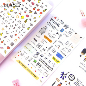 European Style Travel Diary Paper Sticker Decoration Planner Scrapbooking Label Sticker Kawaii Korean Gifts Stationary Stickers