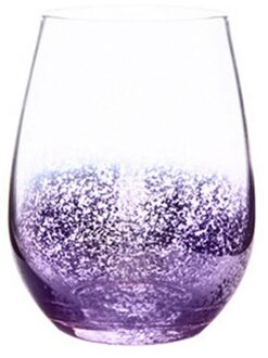 Europese Creatived Sterren Cup Plated Kleur Grote Capaciteit Loodvrij Kristalglas Beker Wijn Tumbler Glazen Bekers Sap Bier cup paars