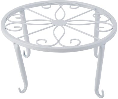 Europese Desktop 4-Legged Bloempot Stand Staande Single-Layer Ijzer Laag Bloem Plank Plant Stand huis Tuin Decoratie wit