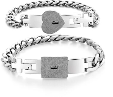 Europese En Amerikaanse Creatieve Titanium Staal Liefhebbers Armband Romantische Valentijnsdag Cadeaus Concentrische Grijpende