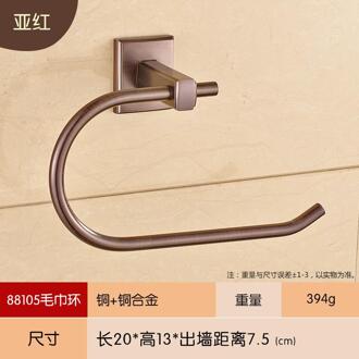 Europese Gepolijst Chroom Handdoek Ring Handdoek Plank Moderne Geborsteld Goud/zilver/balck Handdoek Houder Montage Badkamer Accessoires N601 Rood