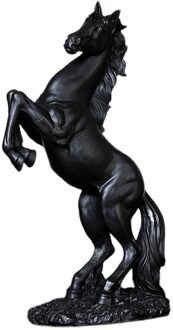 Europese Hars Paard Standbeeld Decoratie Woonkamer Kantoor Ornament Paard Figuur Woonaccessoires Paard Sculptuur Moderne Kunst zwart