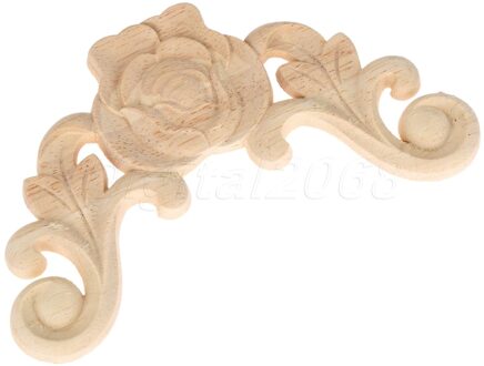 Europese Hout Gesneden Hoek Onlay Applique Unpainted Frame Deur Decal Carpenter Decoratie Meubelen Woondecoratie 8*8/10*10 CM 8cm