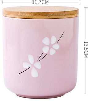 Europese Keramische Opslag Potten Met Deksel Keuken Seal Granen Dispenser Thuis Desktop Snacks Organizer Tank Salontafel Thee Caddy B-groot