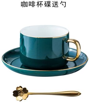 Europese Kleine Luxe Koffie Cup Trace Een In Goud Rand Afternoon Theekopje De Schotel Pak Huishouden Keramiek Cup Geurende