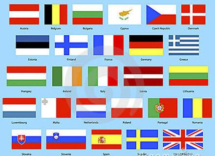 Europese landen vlaggen pakket Multi