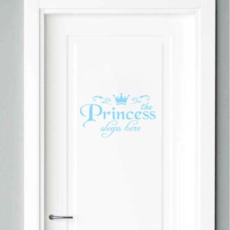 Europese Mode Waterdichte Prinses Home Decor Muursticker Sticker Slaapkamer Deur Vinyl Art Mural blauw
