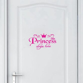 Europese Mode Waterdichte Prinses Home Decor Muursticker Sticker Slaapkamer Deur Vinyl Art Mural heet roze
