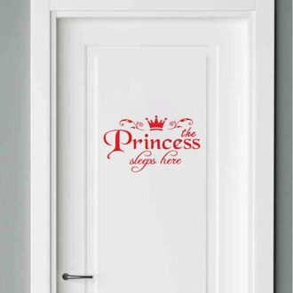 Europese Mode Waterdichte Prinses Home Decor Muursticker Sticker Slaapkamer Deur Vinyl Art Mural rood