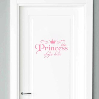 Europese Mode Waterdichte Prinses Home Decor Muursticker Sticker Slaapkamer Deur Vinyl Art Mural roze
