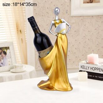 Europese Moderne Schoonheid Wijnrek Home Decor Rode Wijn Houder Woonkamer Decoratie Meubels Hars Ornament Relatiegeschenken goud