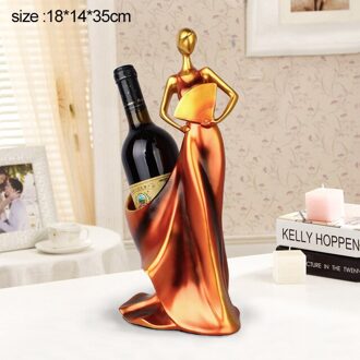 Europese Moderne Schoonheid Wijnrek Home Decor Rode Wijn Houder Woonkamer Decoratie Meubels Hars Ornament Relatiegeschenken oranje