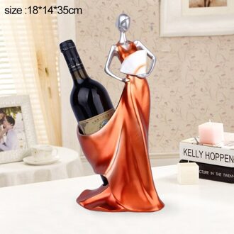 Europese Moderne Schoonheid Wijnrek Home Decor Rode Wijn Houder Woonkamer Decoratie Meubels Hars Ornament Relatiegeschenken rood
