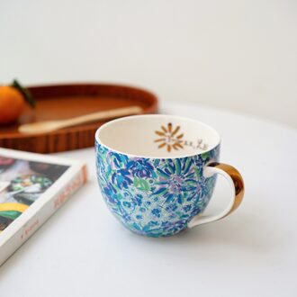 Europese Nordic Stijl Art Bloem Keramische Mok Koffie Cup Creatieve Phnom Penh Water Cup Ontbijt-Cup