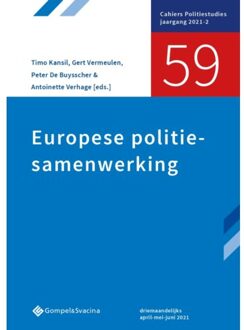 Europese Politiesamenwerking - Cahiers Politiestudies Nr. 59