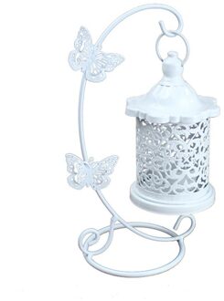 Europese Retro Metalen Smeedijzeren Kandelaar Ornamenten Kandelaar Vlinder Haak Kandelaar Tafellamp Bruiloft