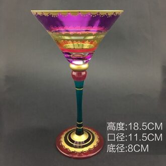 Europese Rood Gekleurde Tekening Of Patroon Glasdrinkbeker geel