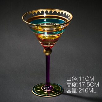 Europese Rood Gekleurde Tekening Of Patroon Glasdrinkbeker groen