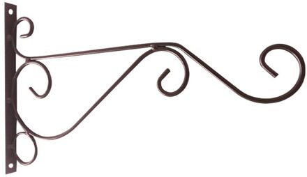 Europese Stijl Balkon Plant Bloem Pot Smeedijzeren Haken Houder Muur Gemonteerde Opknoping Mand Beugel Tuin Decoratie donker bruin