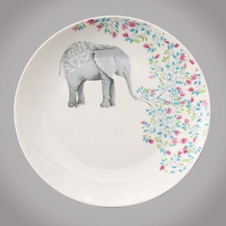 Europese Stijl Creatieve Keramische Platen Keuken Servies Leuke Cartoon Steak Plaat Kinderen Ceramica Dier Bestek Schotel olifant / 10 inches
