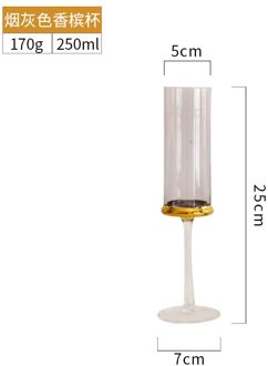 Europese Stijl Galvaniseren Gouden Rode Wijn Glas Hoog Champagne Glas Home Sap Glas Party Bar Wijn Set champagne glass grijs