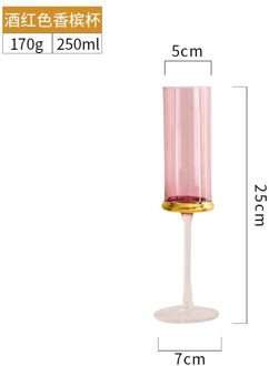 Europese Stijl Galvaniseren Gouden Rode Wijn Glas Hoog Champagne Glas Home Sap Glas Party Bar Wijn Set roze champagne glass